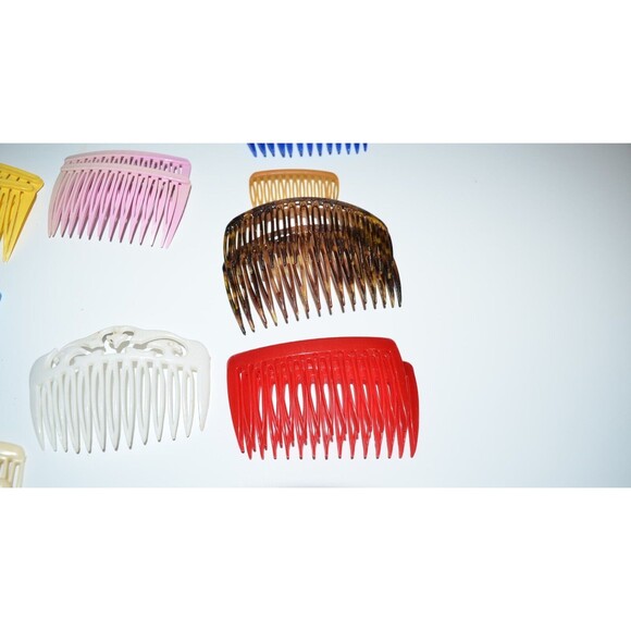 Vtg Lot Goody Side Hair Comb Clips Plastic Rainbow Colorful 80's + extras - Picture 5 of 12